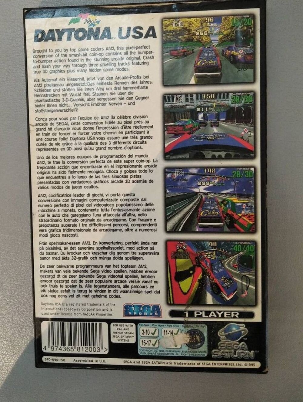 jeu Daytona USA / SEGA Saturn / PAL /1995 Consoles et jeux vidéos