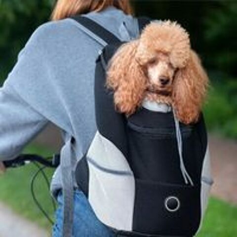   Sac de transport noir pour chien 