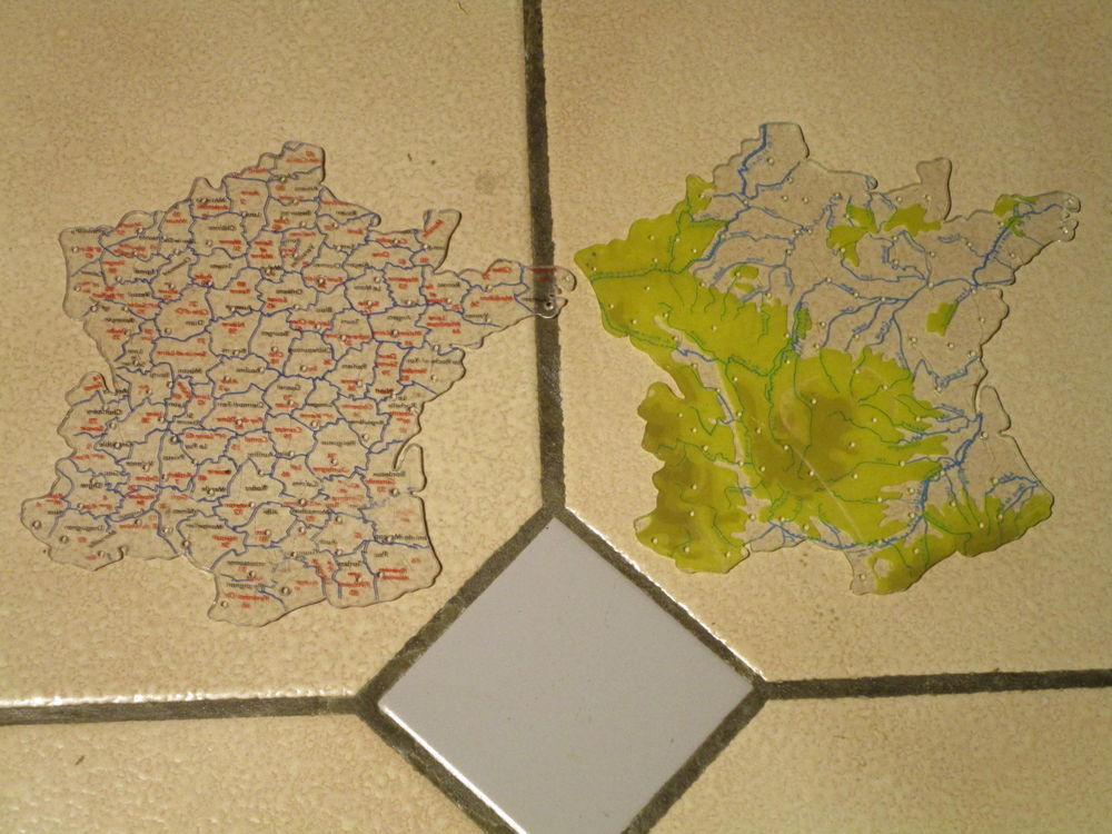 VIEILLE CARTE DE FRANCE 1980 D ECOLE"FLEUVE-DEPARTEMENT" 
