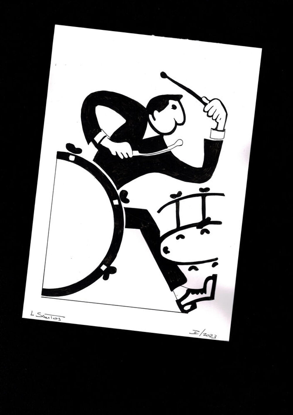 Le Batteur: A4 Peinture Moderniste D&eacute;corative Décoration