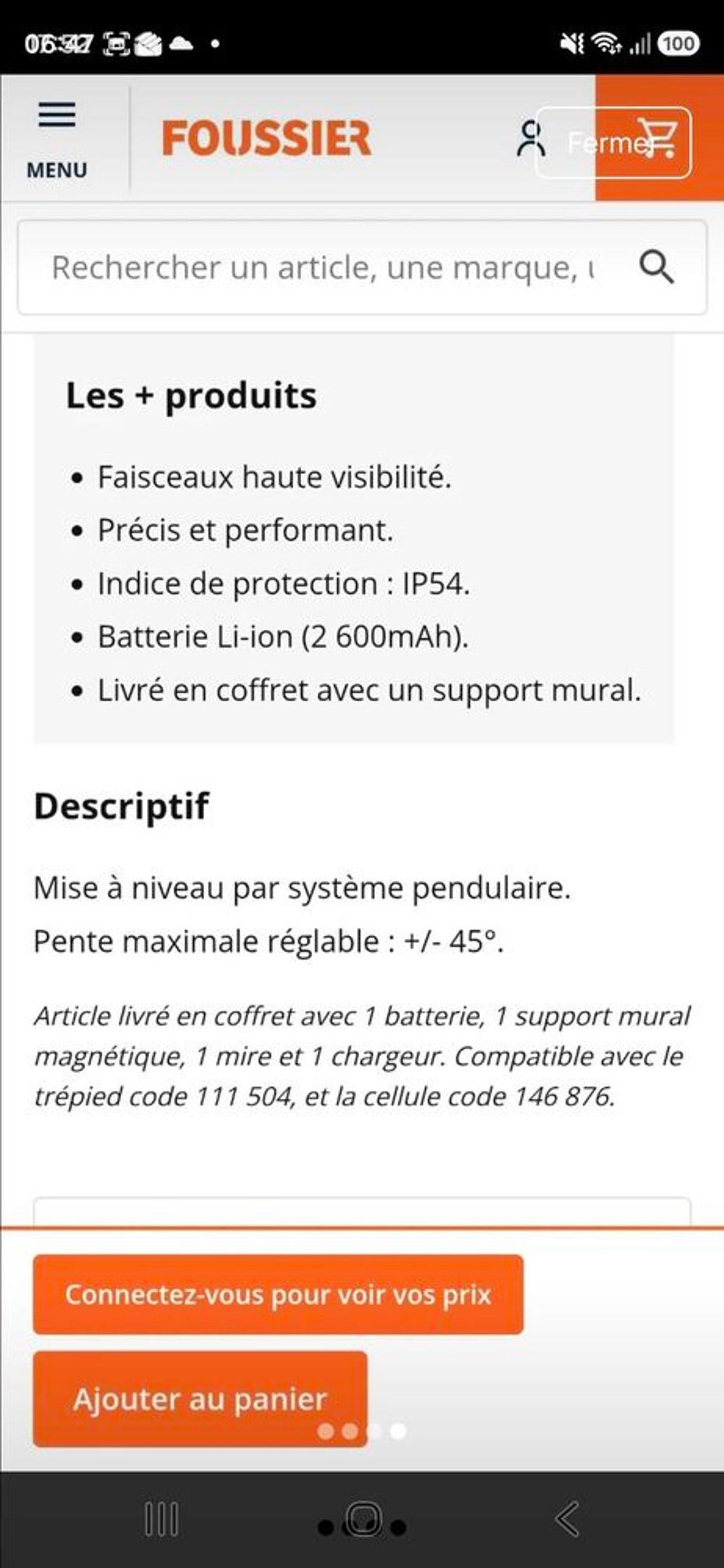 Niveau laser croix vert Bricolage
