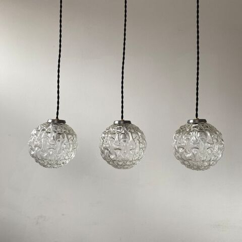 LOT 3 ANCIENNES SUSPENSIONS RONDES EN VERRE VINTAGE
300 Lille (59)