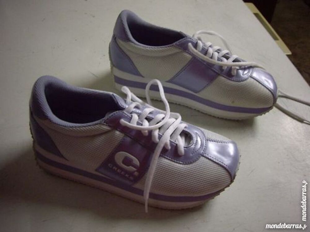 Joggers de ville pt 38 Blanc-bleu gris&eacute; Chaussures