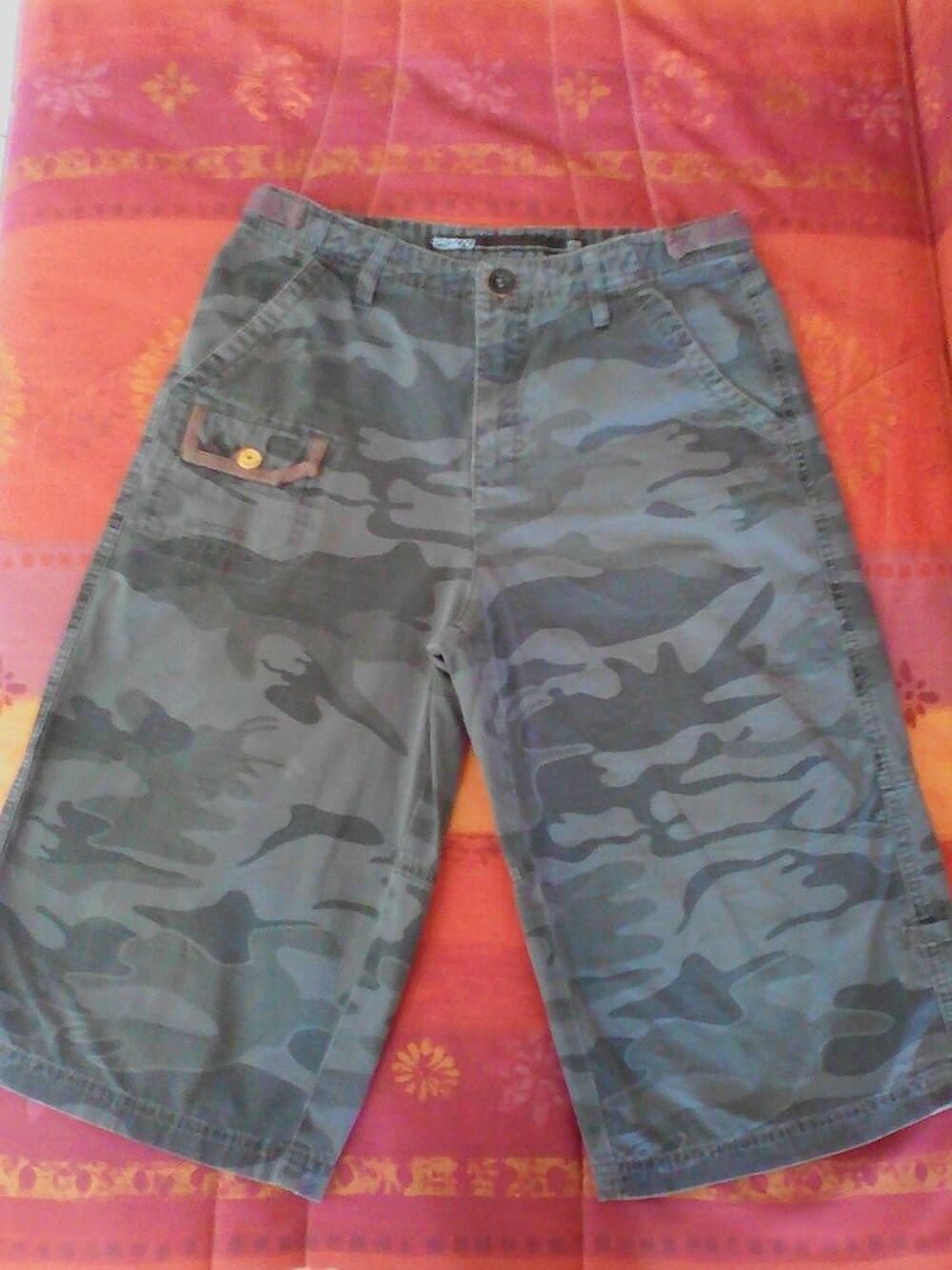 Bermuda &eacute;pais gris militaire Gar&ccedil;on 14 ans MIROTON Vêtements enfants