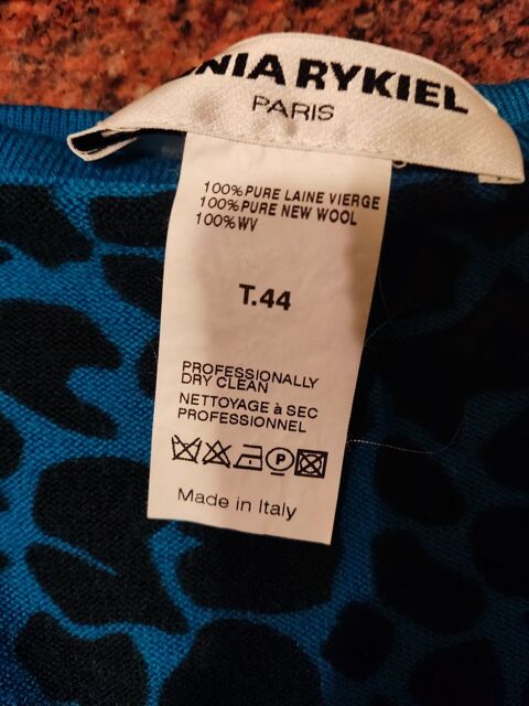 Ensemble en pure laine vierge bleu et noir Sonia Rikiel 49 Megève (74)