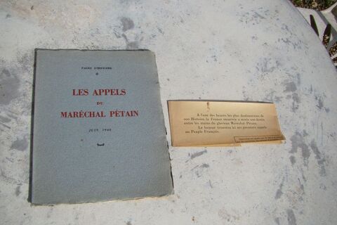 Pages d'Histoire - Les appels du Mar�chal P�tain ann�e 1940 30 Gargenville (78)