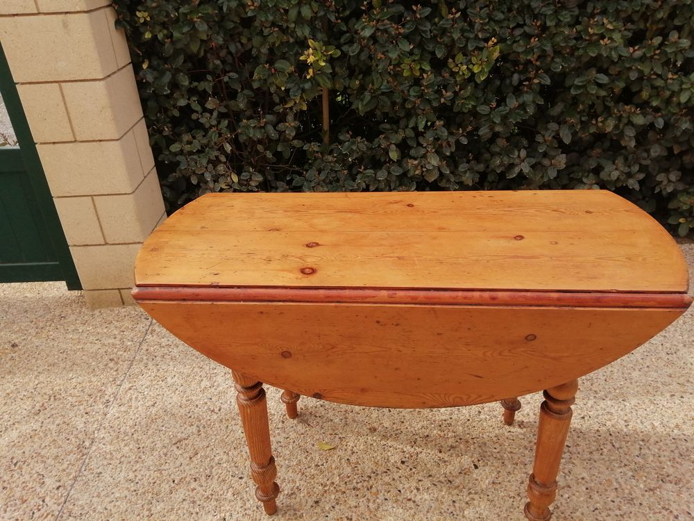 Table ovale en bois ancienne transformable Meubles