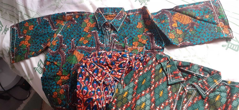 lot 3 chemises africaines T46 homme xxl Vêtements