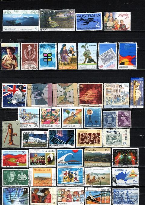 lot de 53 timbres d'OCEANIE 3 Les Églisottes-et-Chalaures (33)