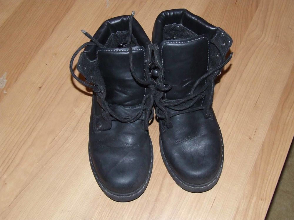 Boots noir, 100&nbsp;% CUIR, Pointure 36 Chaussures enfants