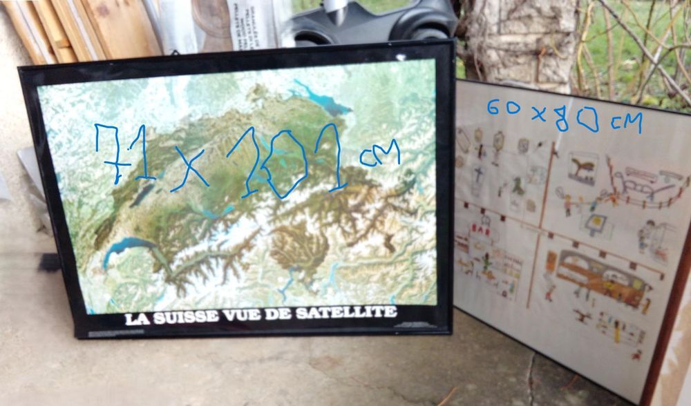10 Grands cadres bois plastique alu et sous verre Dcoration