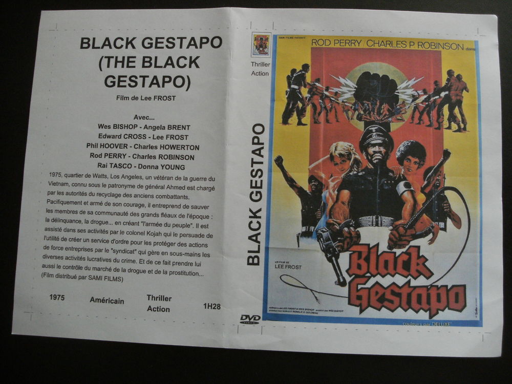 Rare film : " Black gestapo " DVD et blu-ray