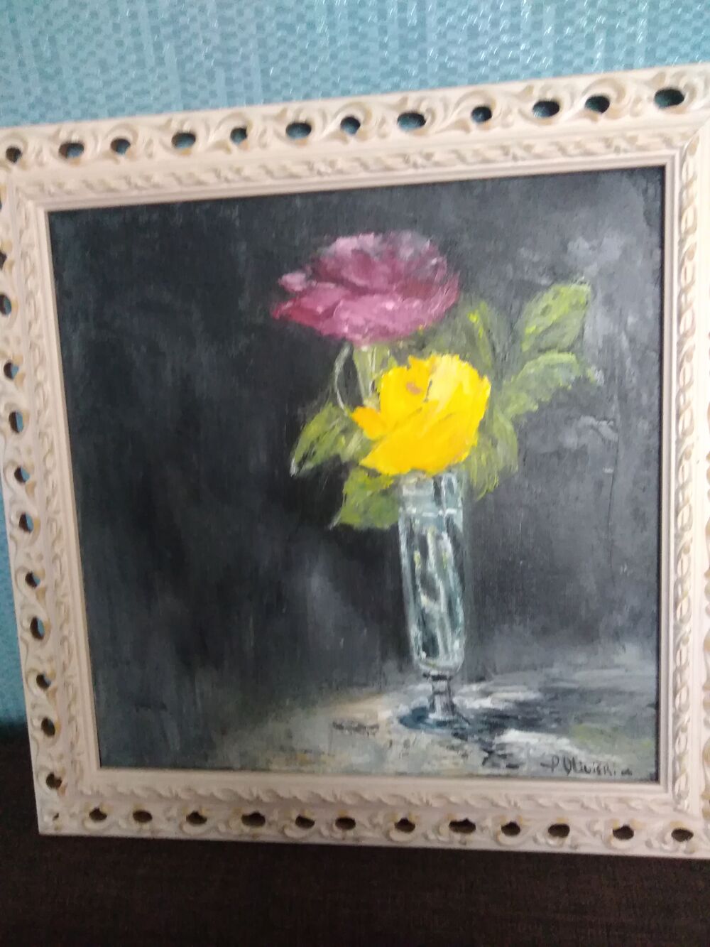 Huile sur toile encadrer Décoration