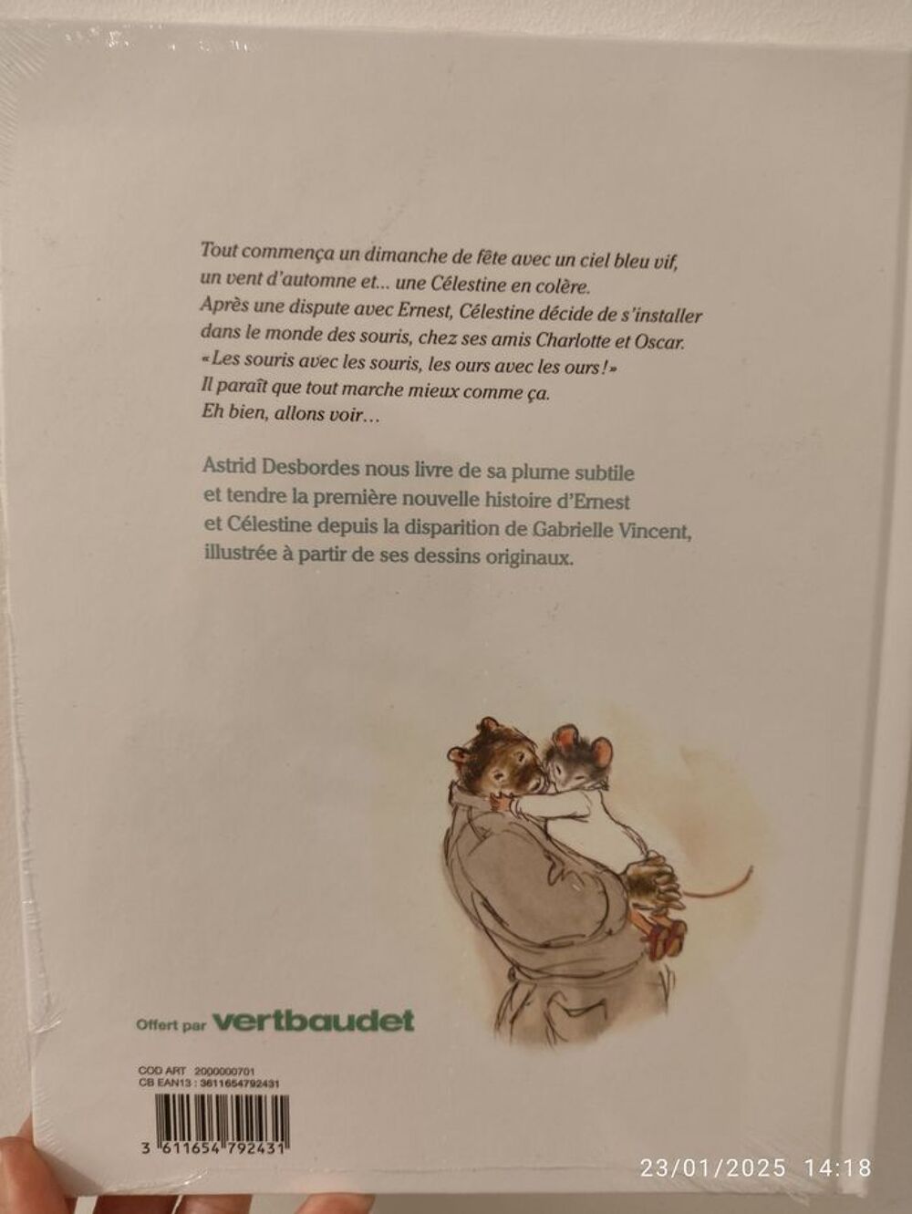 Livre Ernest et C&eacute;lestine &quot; au bonheur des souris&quot; Livres et BD