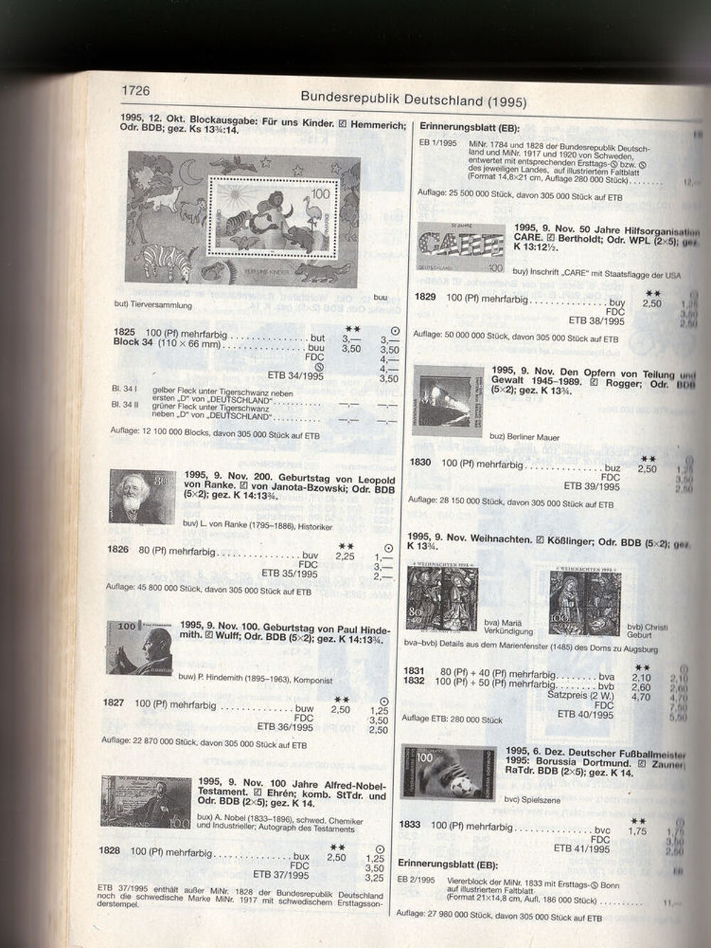 GROS catalogue SPECIALISE de timbres allemands (1700 pages) 