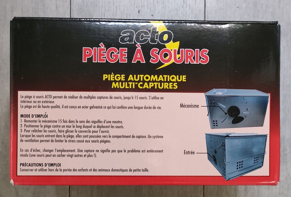 Pi&egrave;ge &agrave; souris automatique sans app&acirc;t et sans poison ACTO Bricolage