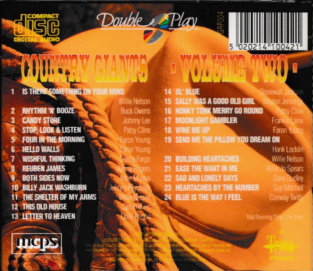 CD Country Giants. Volume Two Compilation CD et vinyles