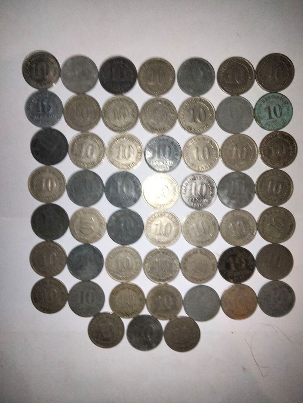 Lot de 52 pi&egrave;ces d'ancienne monnaie allemande 
