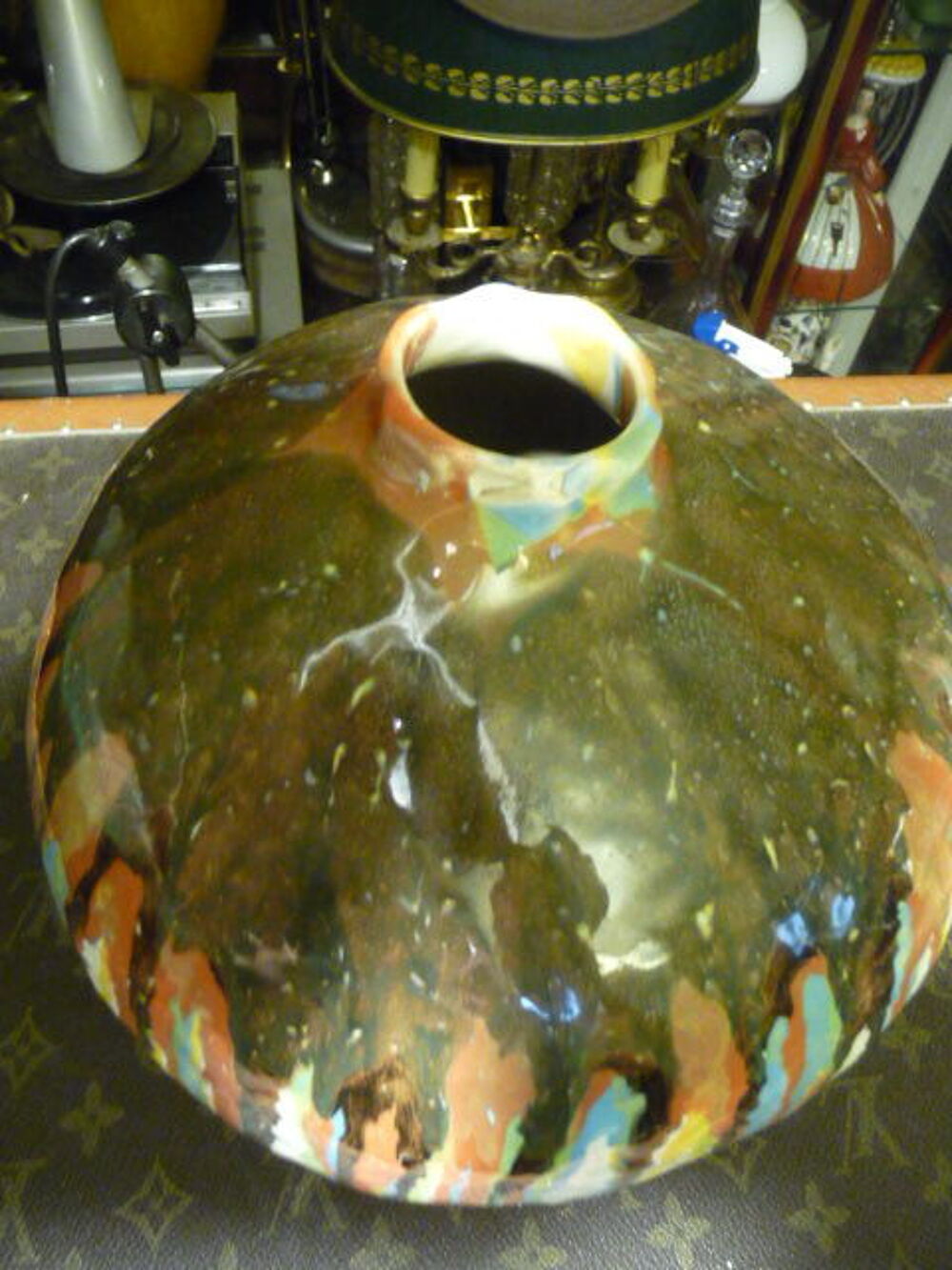  VASE BOULE CONTEMPORAIN VINTAGE GLASS VASE Décoration