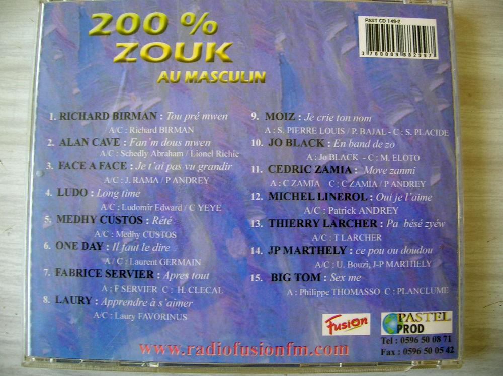 200% ZOUK au masculin CD et vinyles