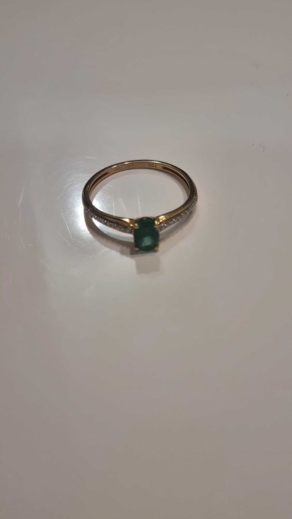 Bague or jaune &eacute;meraude Bijoux et montres