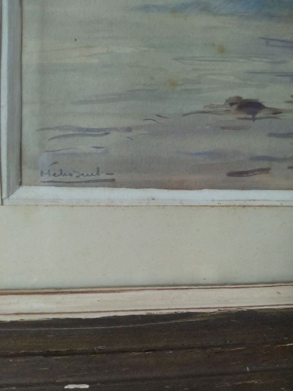 Aquarelle Maurice MELISSENT Le cap de la H&egrave;ve 