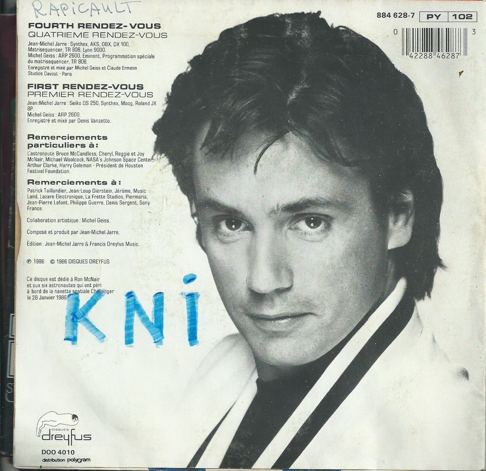 Vinyle 45 T , Jean Michel Jarre 1986 CD et vinyles