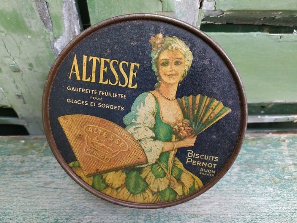 Boite Publicitaire Gaufrettes Altesse Biscuits Pernot 