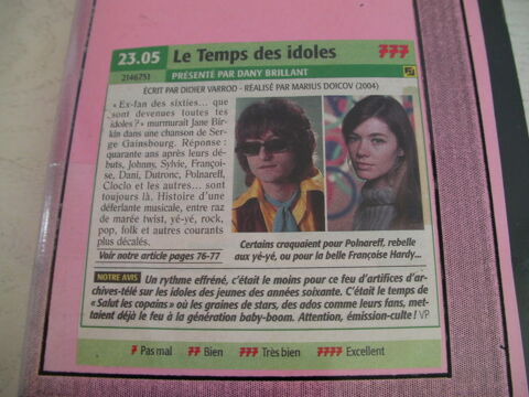 K7VHS ou DVD LE TEMPS DES IDOLES, JOHNNY-SHEILA-SYLVIE... 3 Saint-Etienne (42)