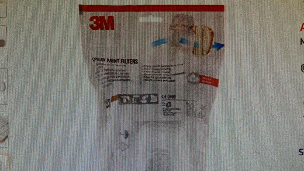 FILTRE 3M 6002 CR Recharge pour Demi-Masque, Classe FFA2P2 Bricolage