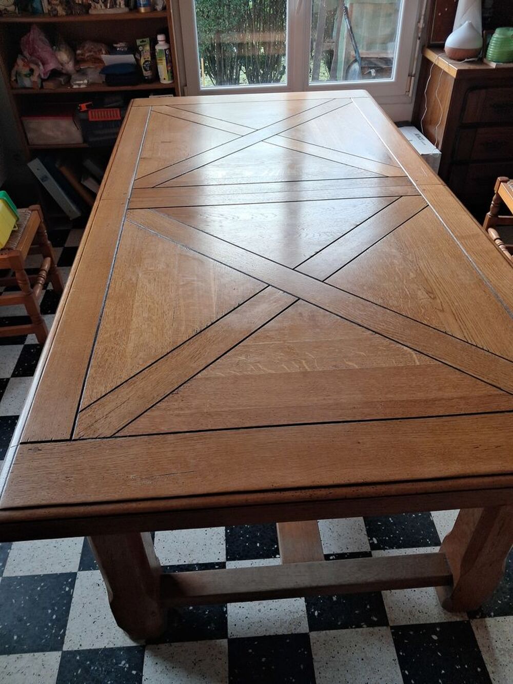 table en ch&ecirc;ne 2m et une rallonge de 0.40cm Meubles