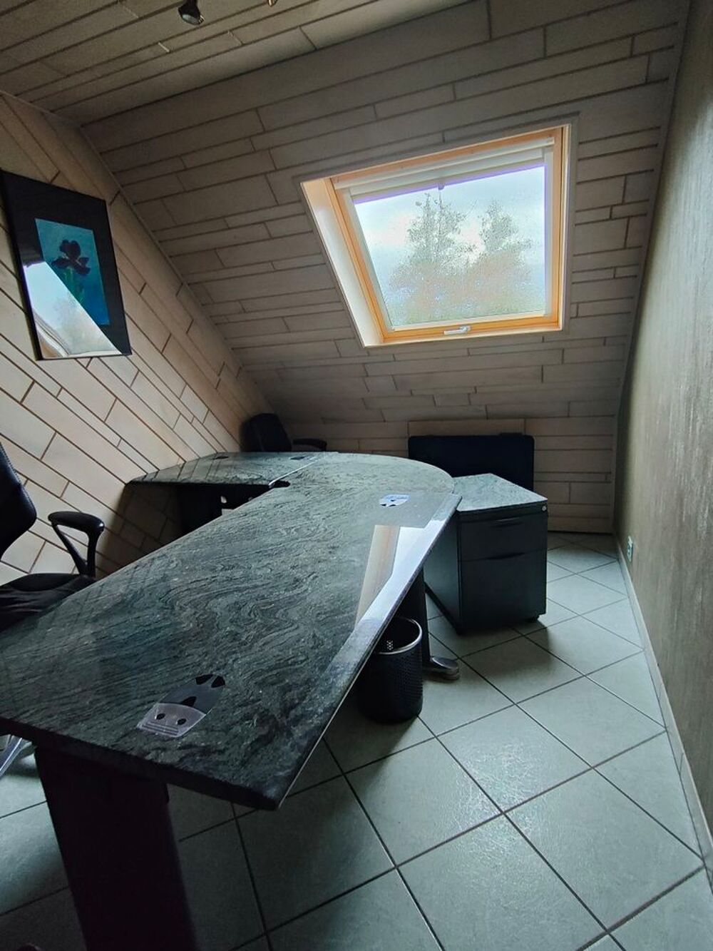 bureau granit v&eacute;ritable vert paradizio+ 
caisson Meubles