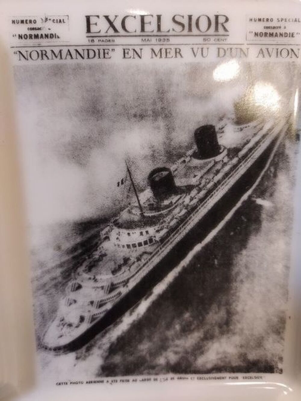 Ancien Cendrier Publicitaire Paquebot Normandie 