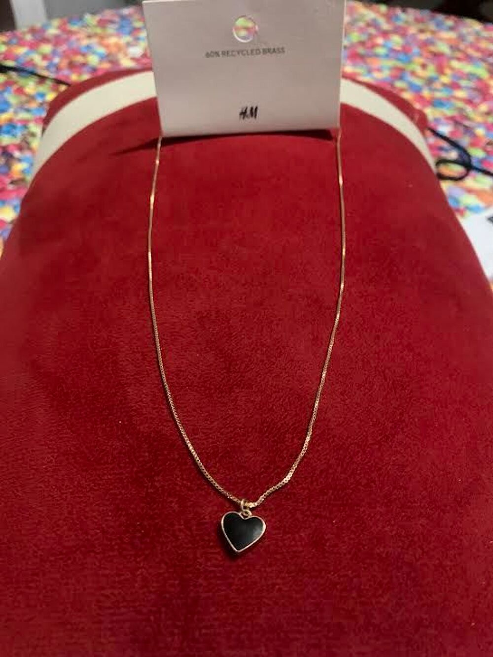 Collier dor&eacute;e c?ur H&amp;M 60% Laiton recycl&eacute;s Neuf Bijoux et montres