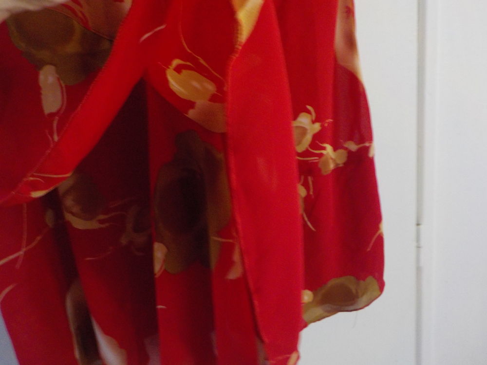 ENSEMBLE CHEMISIER + DEBARDEUR ALEXA'S TAILLE 5 FOND ROUGE Vêtements