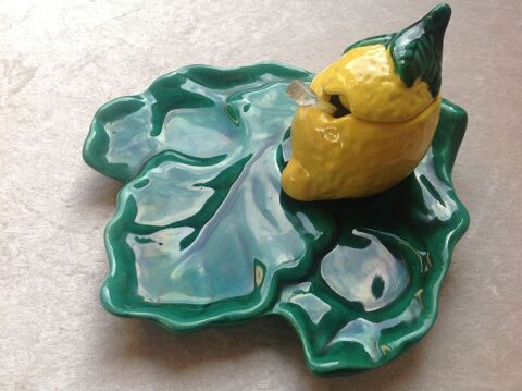 SERVICE VALLAURIS SUCRIER CITRON SUPPORT FEUILLE 22 Tr�gunc (29)