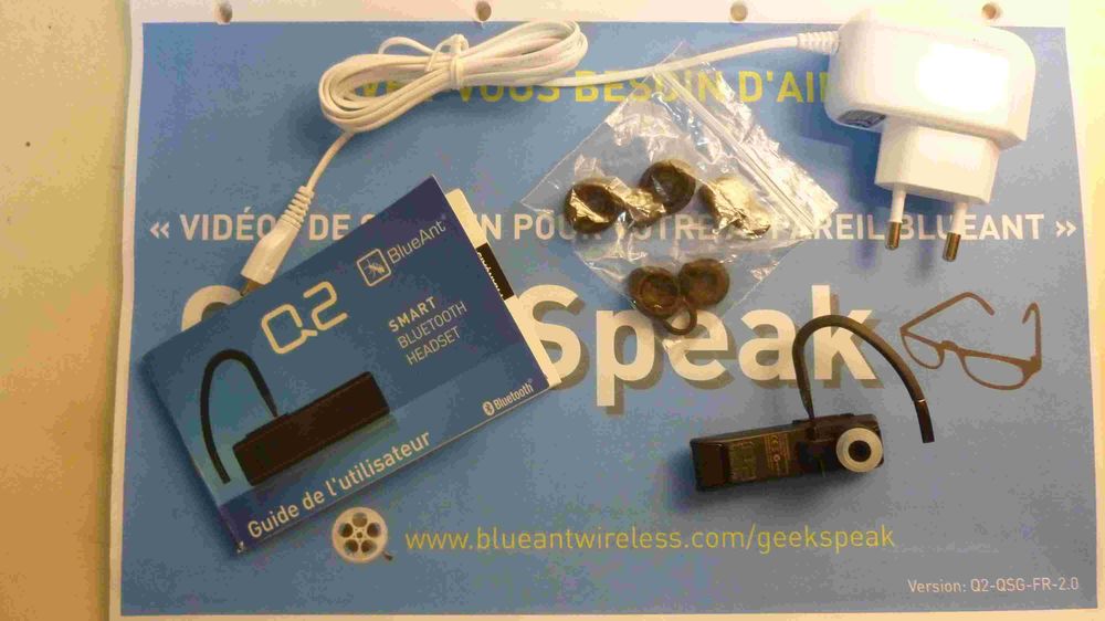 Oreillette intelligente Bluetooth BlueAnt Q2 Téléphones et tablettes