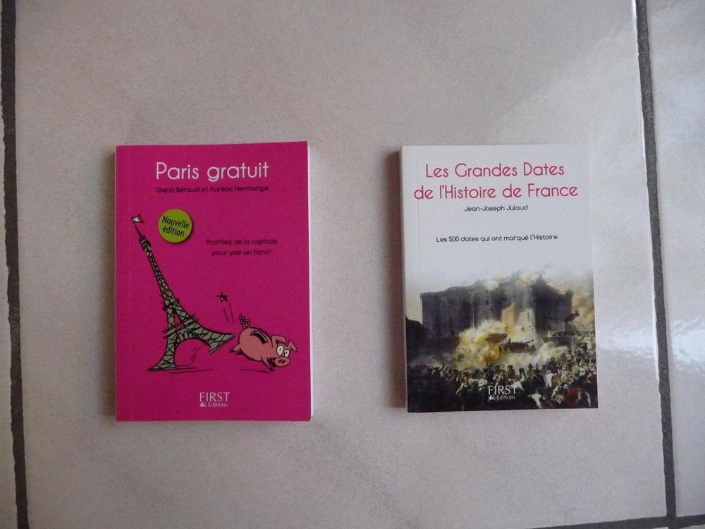 2 guides PARIS Gratuit &amp; Grandes Dates Histoire France NEUFS Livres et BD