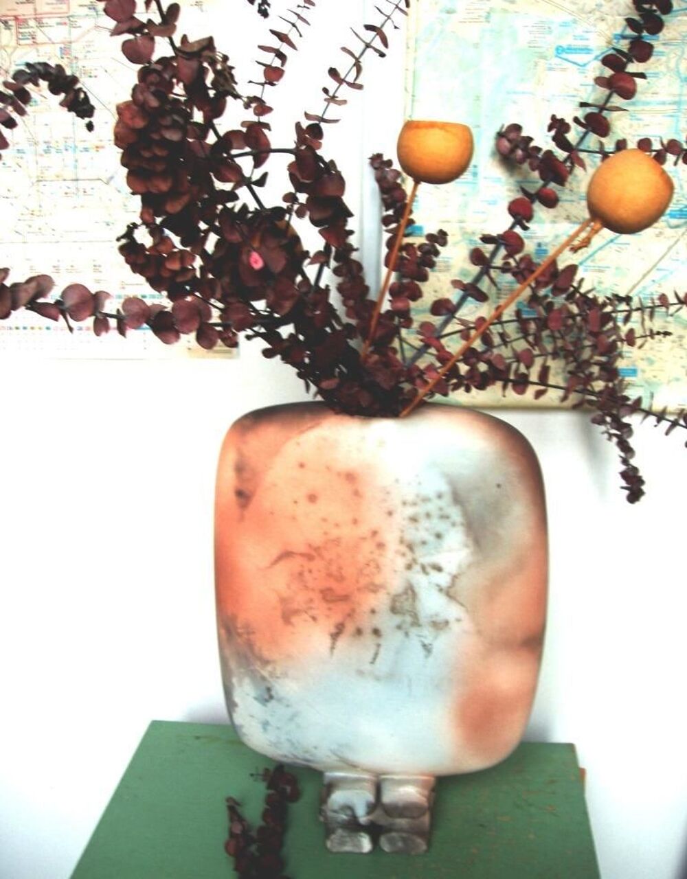 Vase Fait Main Art Am&eacute;ricain En C&eacute;ramique Décoration