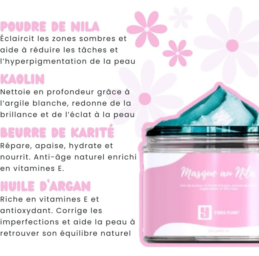 MASQUE VISAGE AU NILA BLEU Bijoux et montres