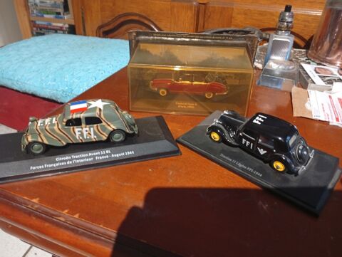 Lot modèles réduits voitures Citroën Traction et Panhard Lyon 8 (69)