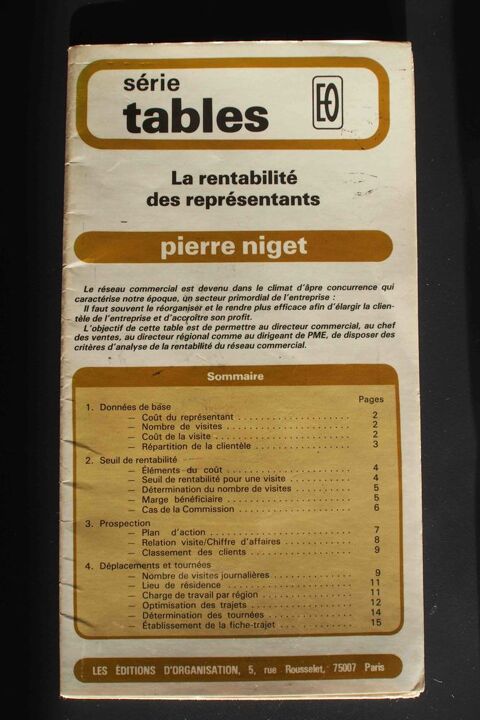 La rentabilité des représentants - Pierre Niget, 5 Rennes (35)