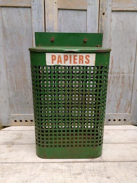 Corbeille � Papier Poubelle Jardin Public Vintage 80 Loches (37)