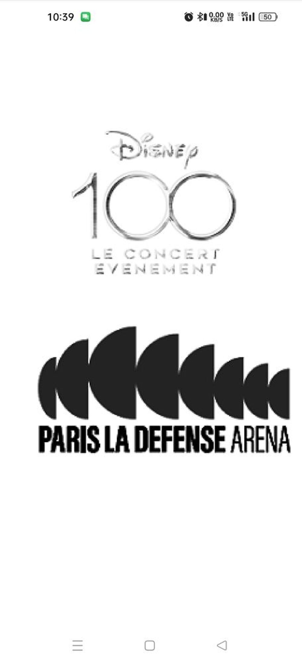 1 place concert disney Billetterie