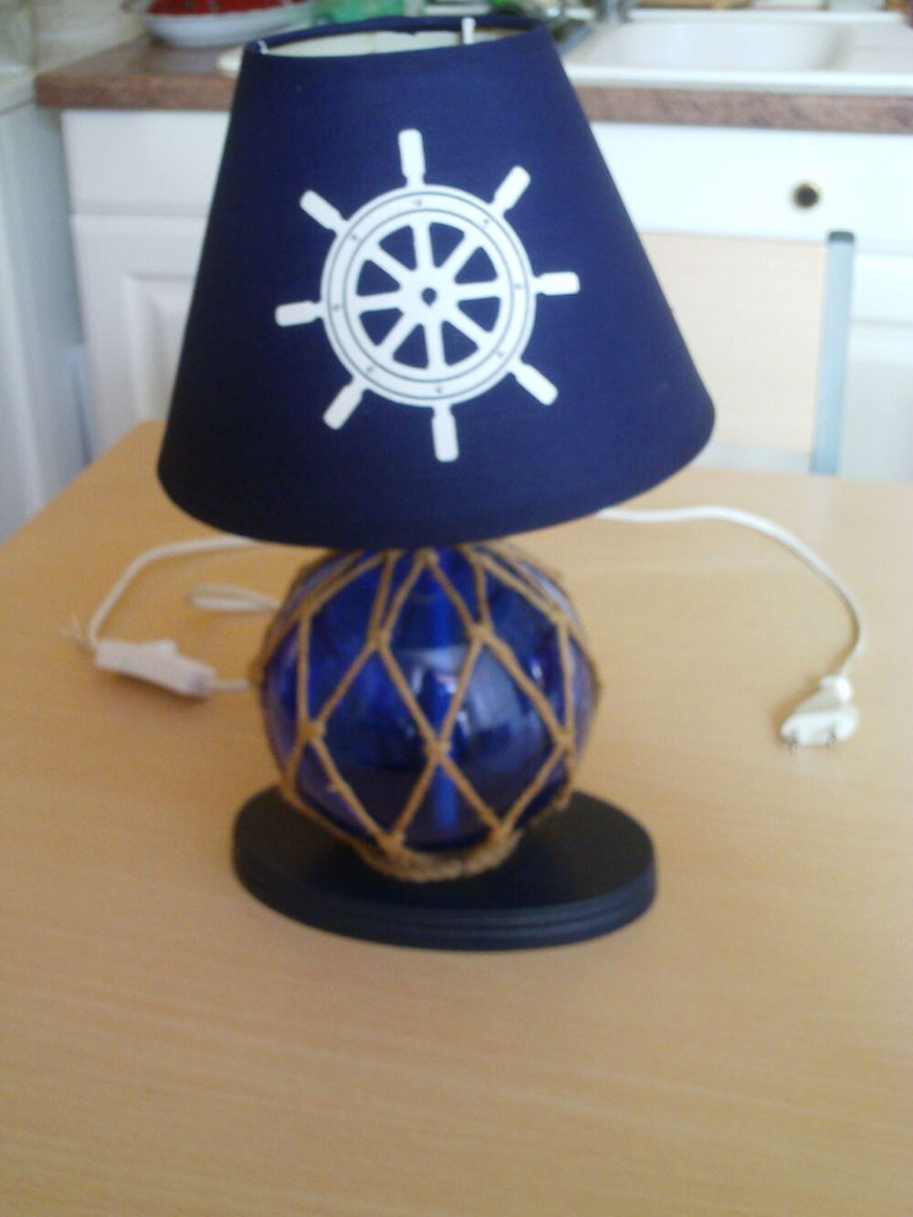 Belle lampe de marin bleu marine boule flotteur220 v N&deg;934 Décoration