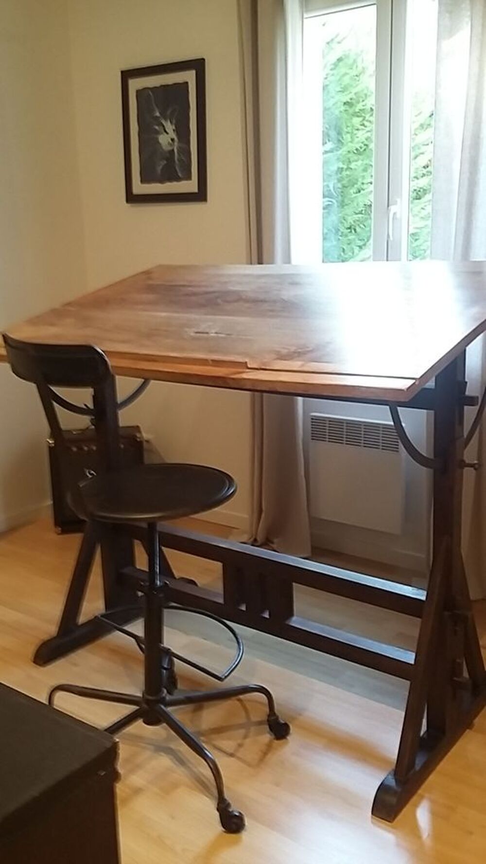 Bureau d'architecte et son tabouret Meubles