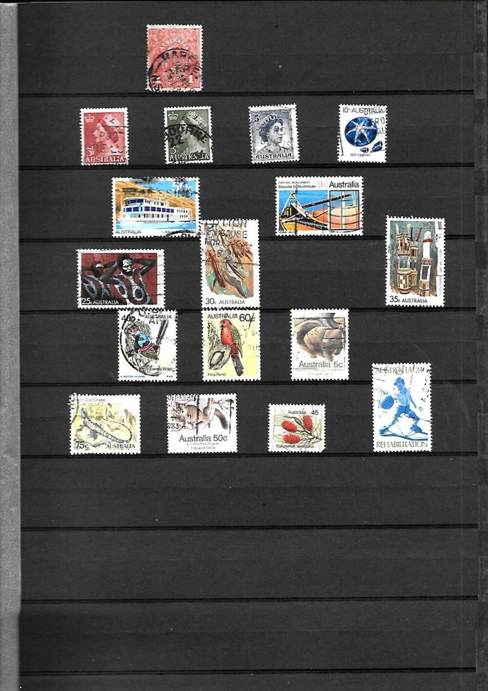 Timbres AUSTRALIE &amp; NOUVELLE ZELANDE 