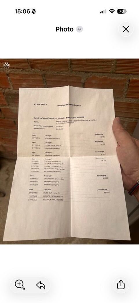 Mercedes Classe B 220 CDI Inspiration 7-G DCT A 2017 occasion Pontailler-sur-Sa&ocirc;ne 21270