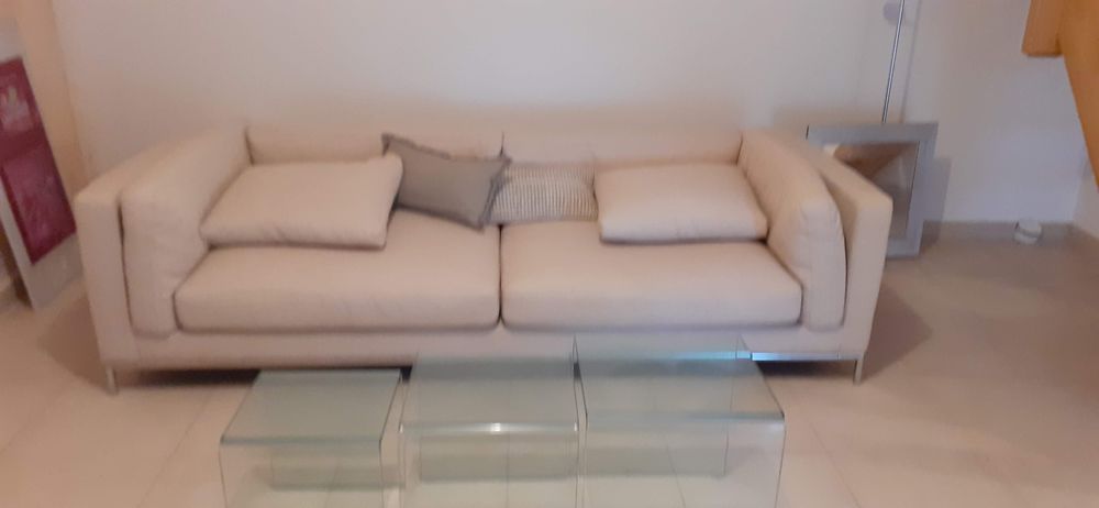 Canap&eacute; tissus &eacute;cru 2mx1m Meubles