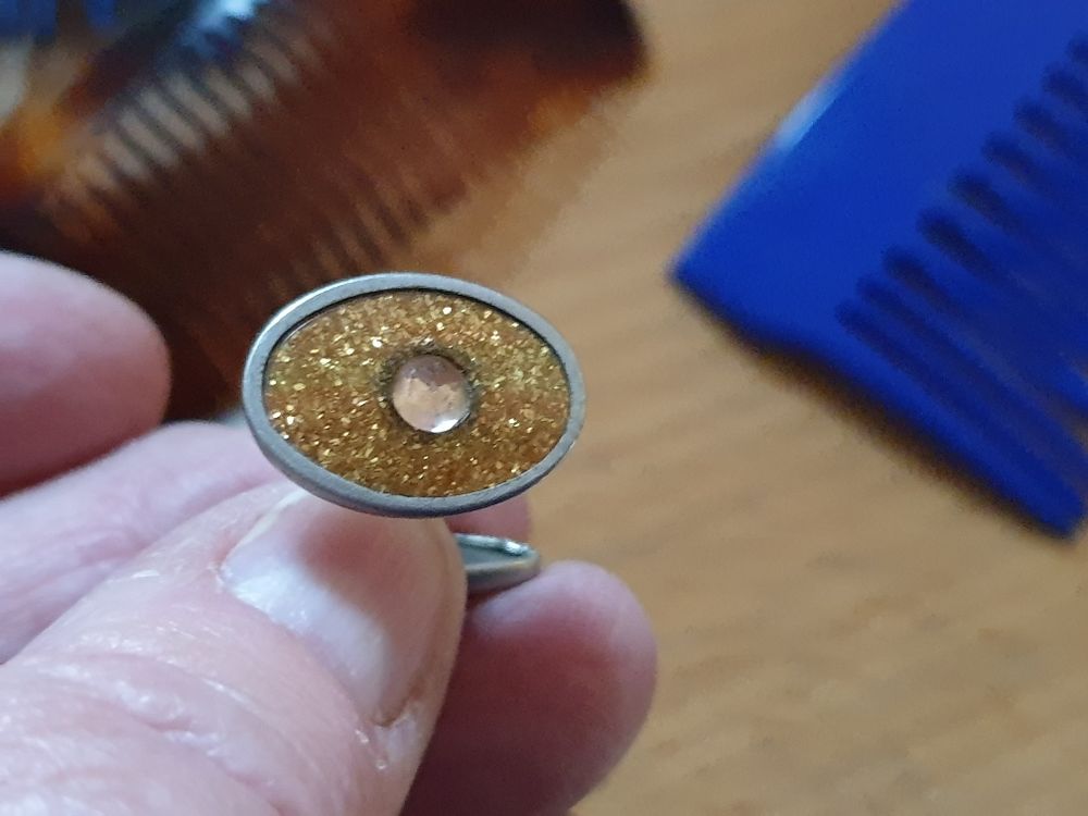 Boutons de manchette orange mixte, vintage Bijoux et montres